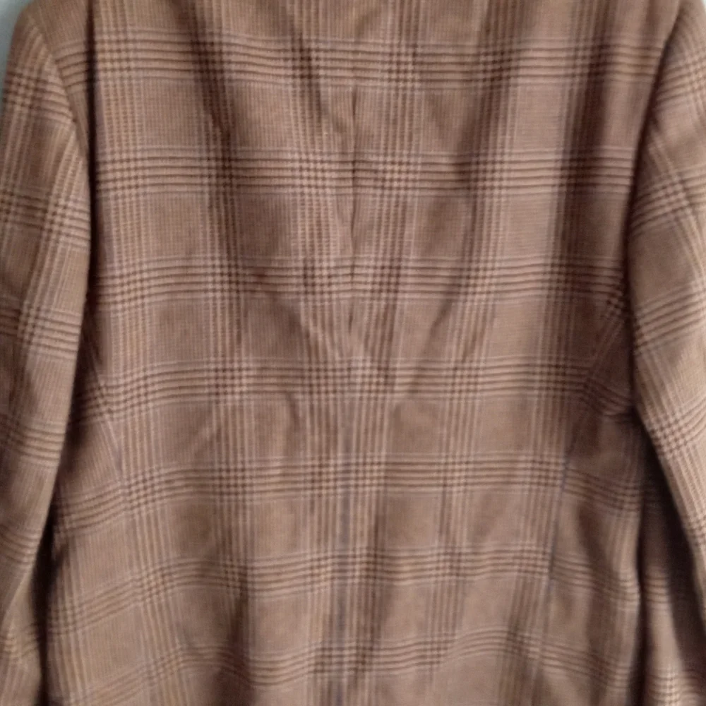 Mens Brown‎ Plaid Blazer Jacket Made in Italy
